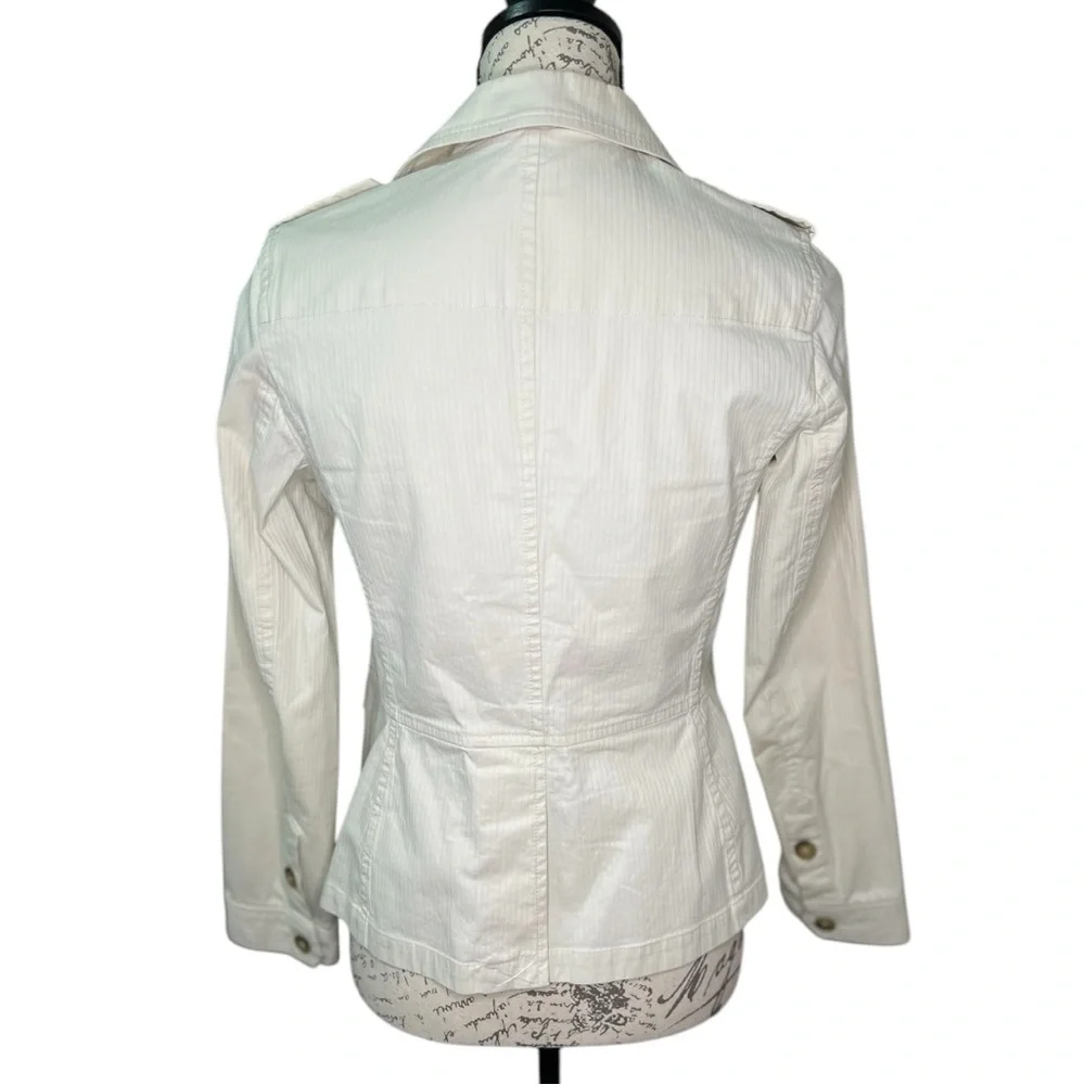 TALBOTS White Button Down Jacket for Women Size 4P - Picture 6 of 16